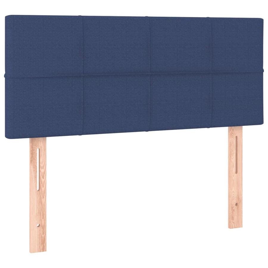 Boxspring met matras en LED stof blauw 120x190 cm 120 x 190 cm Blauw