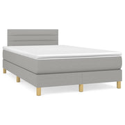 Boxspring met matras LED 120x190 cm lichtgrijs