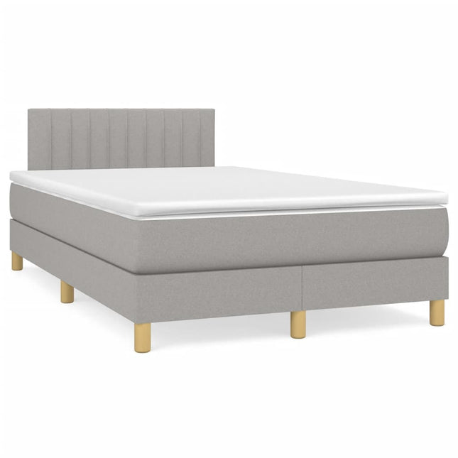 Boxspring met matras en LED stof 120 x 190 cm Horizontale strepen