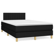 Boxspring 120x190 cm zwart met matras en LED