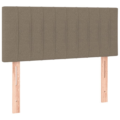 Boxspring Met Matras En Led Stof Taupe 120 x 190 cm Verticale strepen