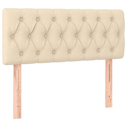Boxspring met matras en LED stof crèmekleurig 120x190 cm 120 x 190 cm Crème