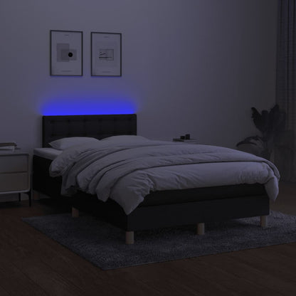Boxspring met matras en LED stof 120 x 190 cm Getuft ontwerp
