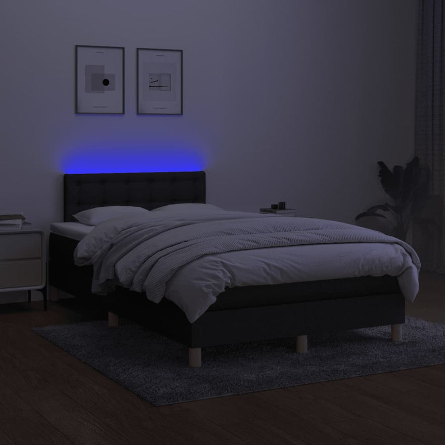 Boxspring met matras en LED stof 120 x 190 cm Getuft ontwerp