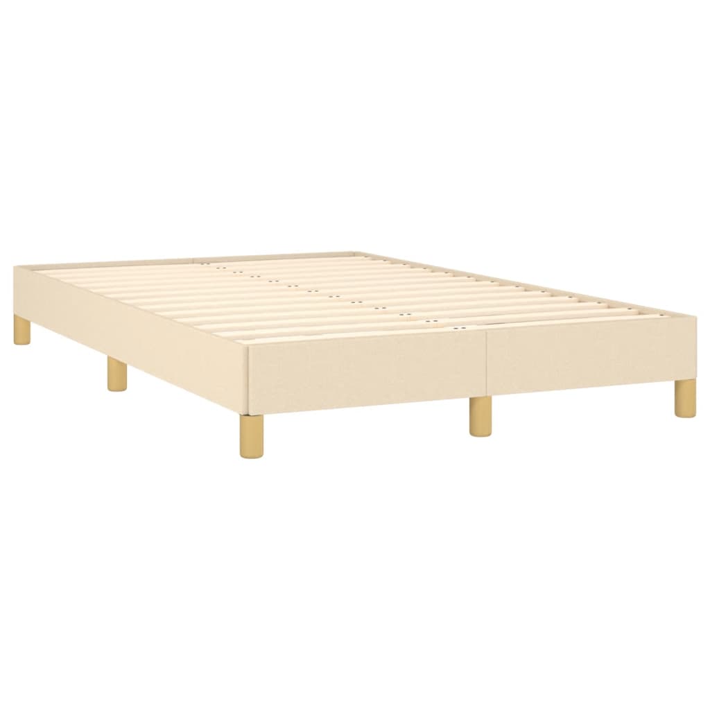 Boxspring met matras en LED stof crèmekleurig 120x190 cm