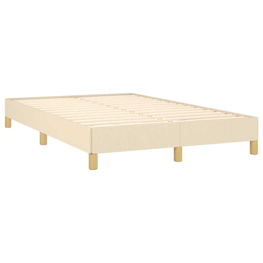 Boxspring met matras en LED stof crèmekleurig 120x190 cm