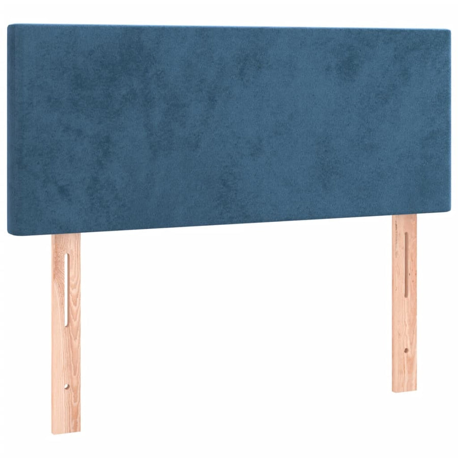 Boxspring met matras en LED fluweel donkerblauw 120x190 cm 120 x 190 cm Donkerblauw