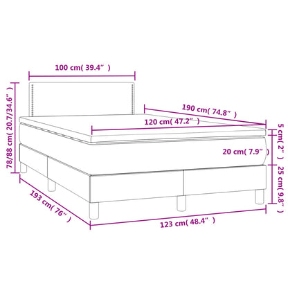 Boxspring met matras en LED fluweel zwart 120x190 cm 120 x 190 cm Zwart