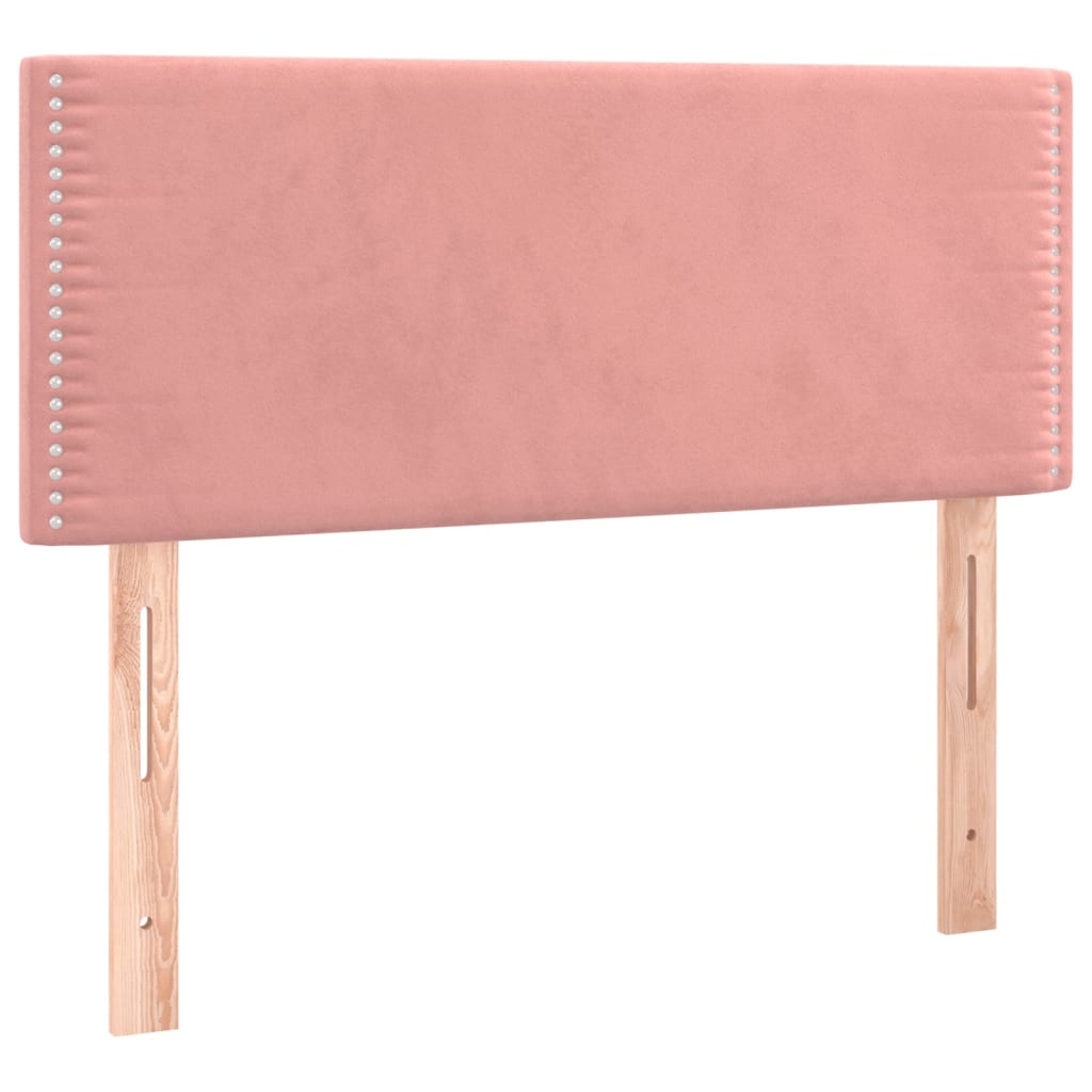 Boxspring met matras en LED fluweel roze 120x190 cm 120 x 190 cm Roze