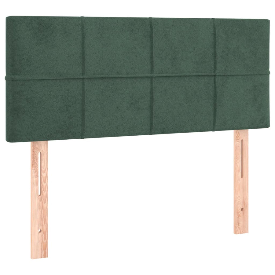 Boxspring met matras en LED fluweel donkergroen 120x190 cm 120 x 190 cm Donkergroen
