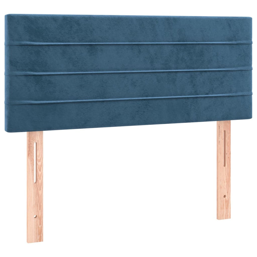 Boxspring met matras en LED fluweel donkerblauw 120x190 cm 120 x 190 cm Donkerblauw