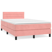 Boxspring met matras 120x190 cm fluweel roze