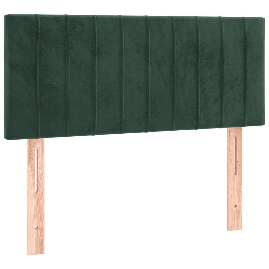 Boxspring met matras en LED fluweel donkergroen 120x190 cm 120 x 190 cm Donkergroen