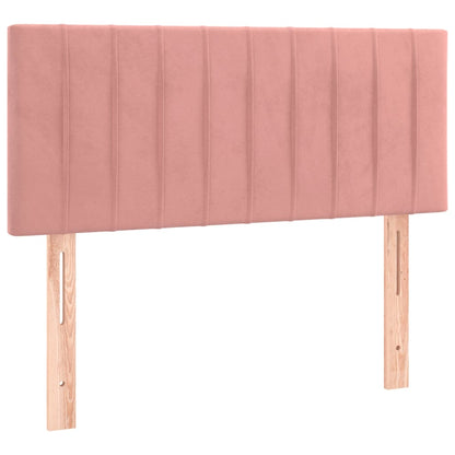 Boxspring met matras en LED fluweel roze 120x190 cm 120 x 190 cm Roze