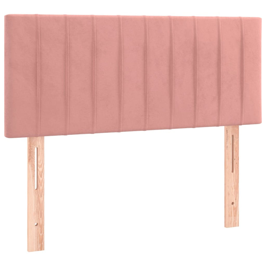 Boxspring met matras en LED fluweel roze 120x190 cm 120 x 190 cm Roze