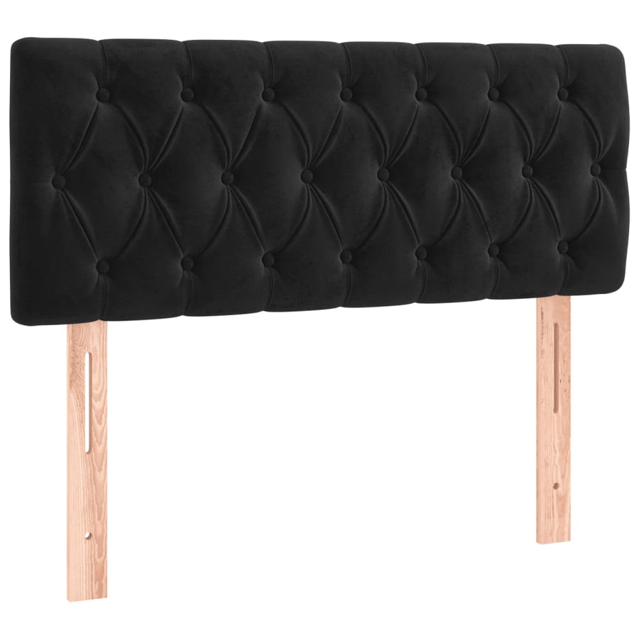 Boxspring met matras en LED fluweel zwart 120x190 cm 120 x 190 cm Zwart
