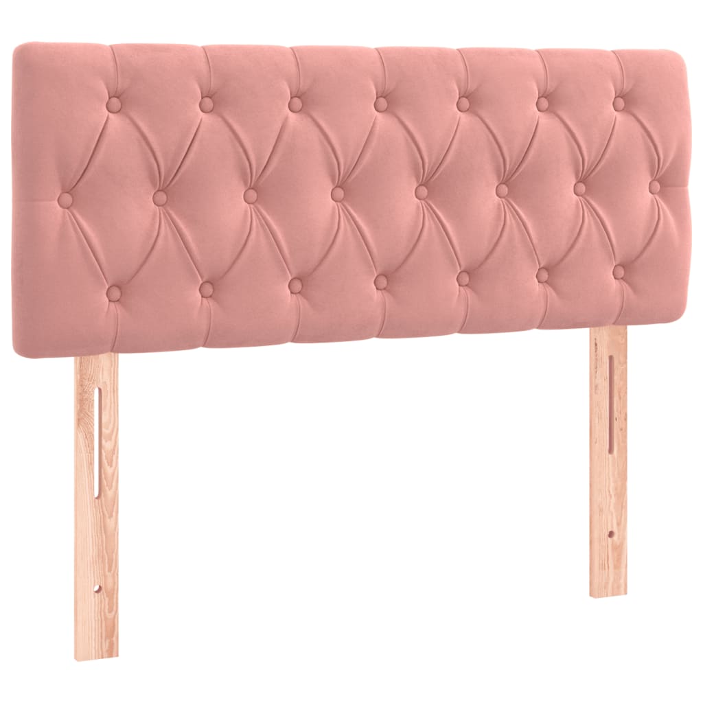 Boxspring met matras en LED fluweel roze 120x190 cm