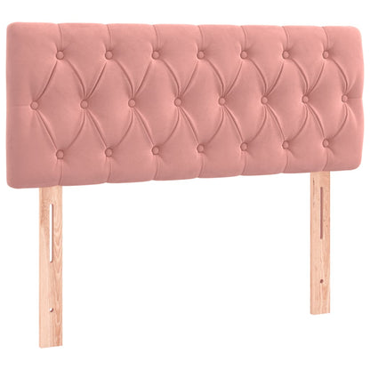 Boxspring met matras en LED fluweel roze 120x190 cm