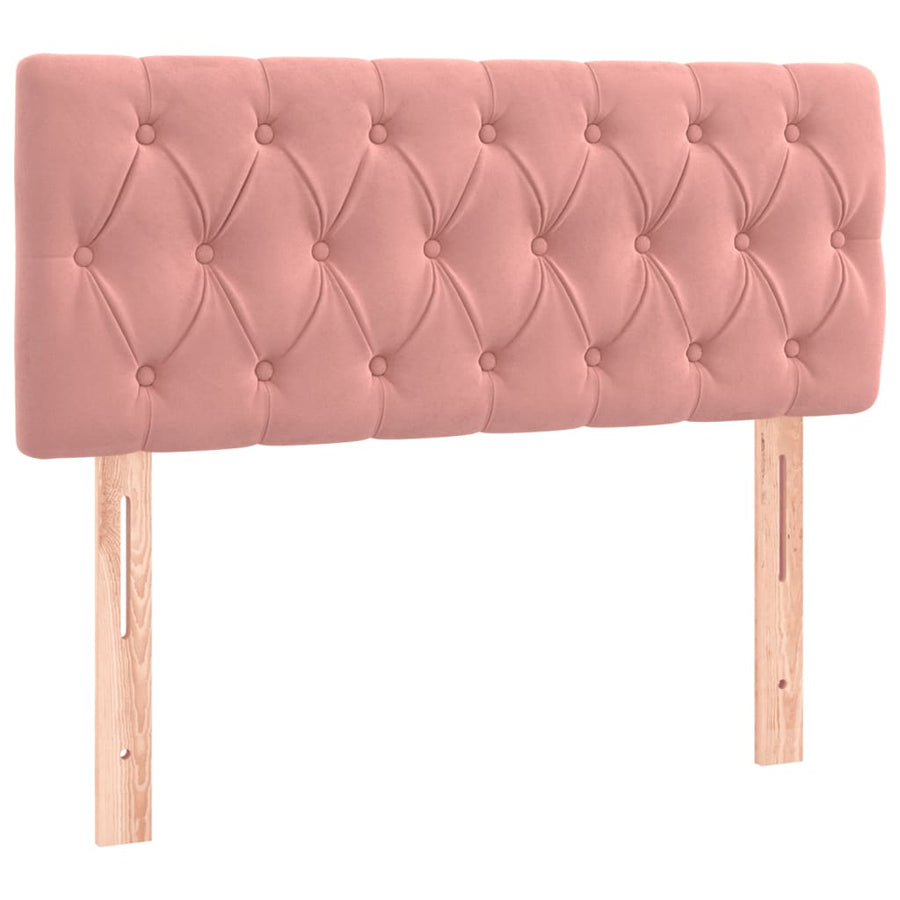Boxspring met matras en LED fluweel roze 120x190 cm