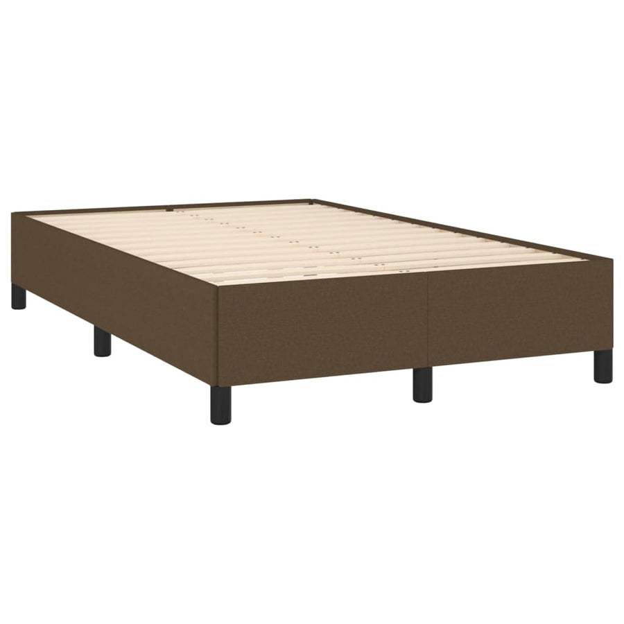 Boxspring met matras en LED stof donkerbruin 120x190 cm 120 x 190 cm Donkerbruin
