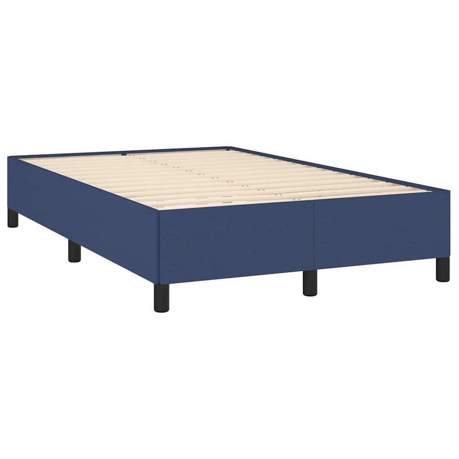 Boxspring Met Matras En Led Stof 120 x 190 cm Blauw
