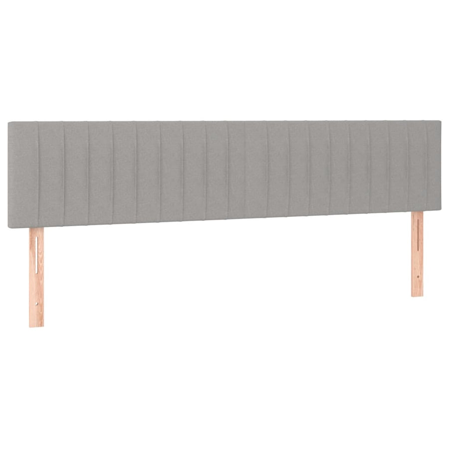 Boxspring met matras en LED stof lichtgrijs 120x190 cm 120 x 190 cm Verticale strepen