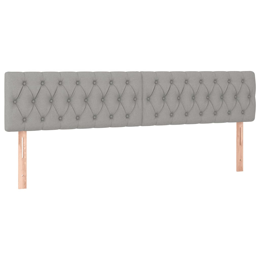 Boxspring met matras en LED stof lichtgrijs 120x190 cm 120 x 190 cm Getuft ontwerp