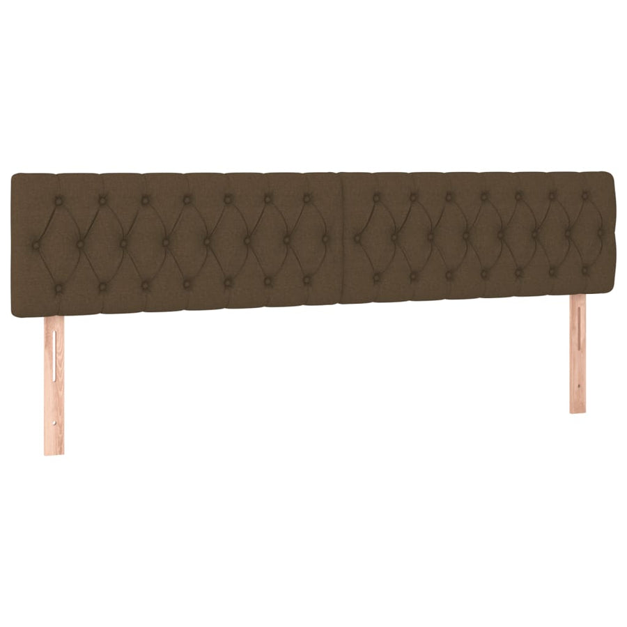 Boxspring met matras en LED stof donkerbruin 120x190 cm 120 x 190 cm Donkerbruin