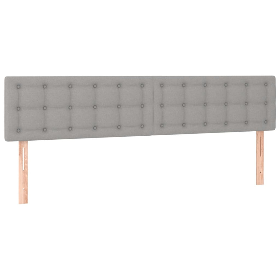 Boxspring met matras en LED stof lichtgrijs 120x190 cm