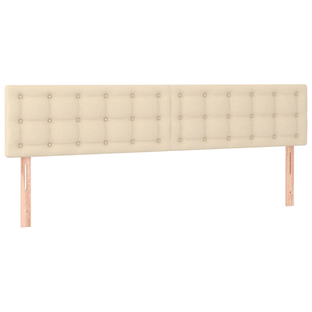 Boxspring met matras en LED stof crèmekleurig 120x190 cm 120 x 190 cm Knopen