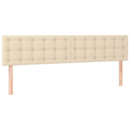 Boxspring met matras en LED stof crèmekleurig 120x190 cm 120 x 190 cm Knopen