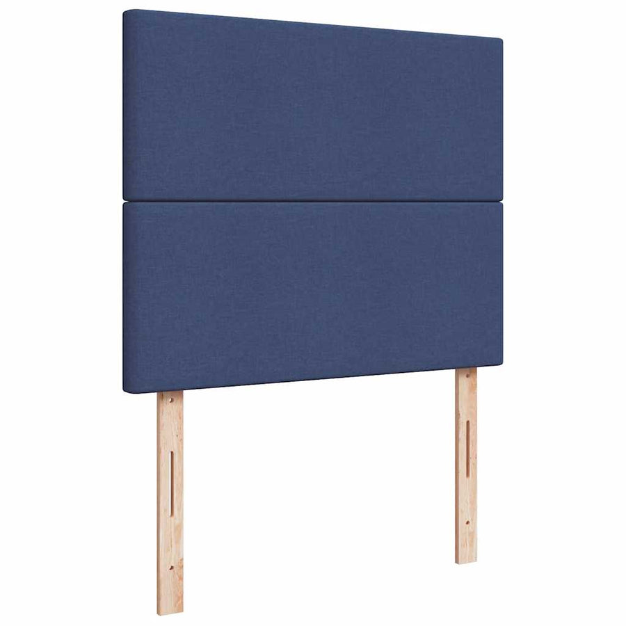 Boxspring Met Matras En Led Stof 120 x 190 cm Blauw