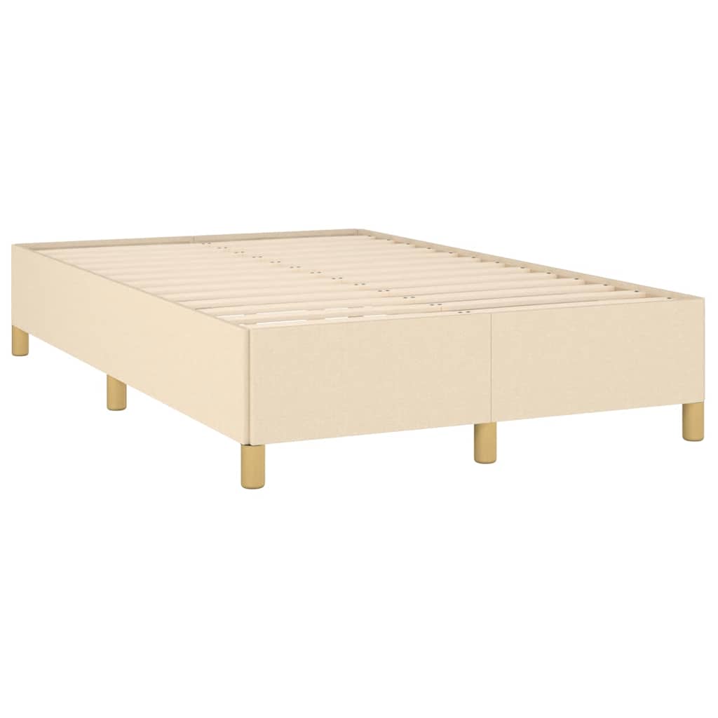 Boxspring met matras en LED stof crèmekleurig 120x190 cm