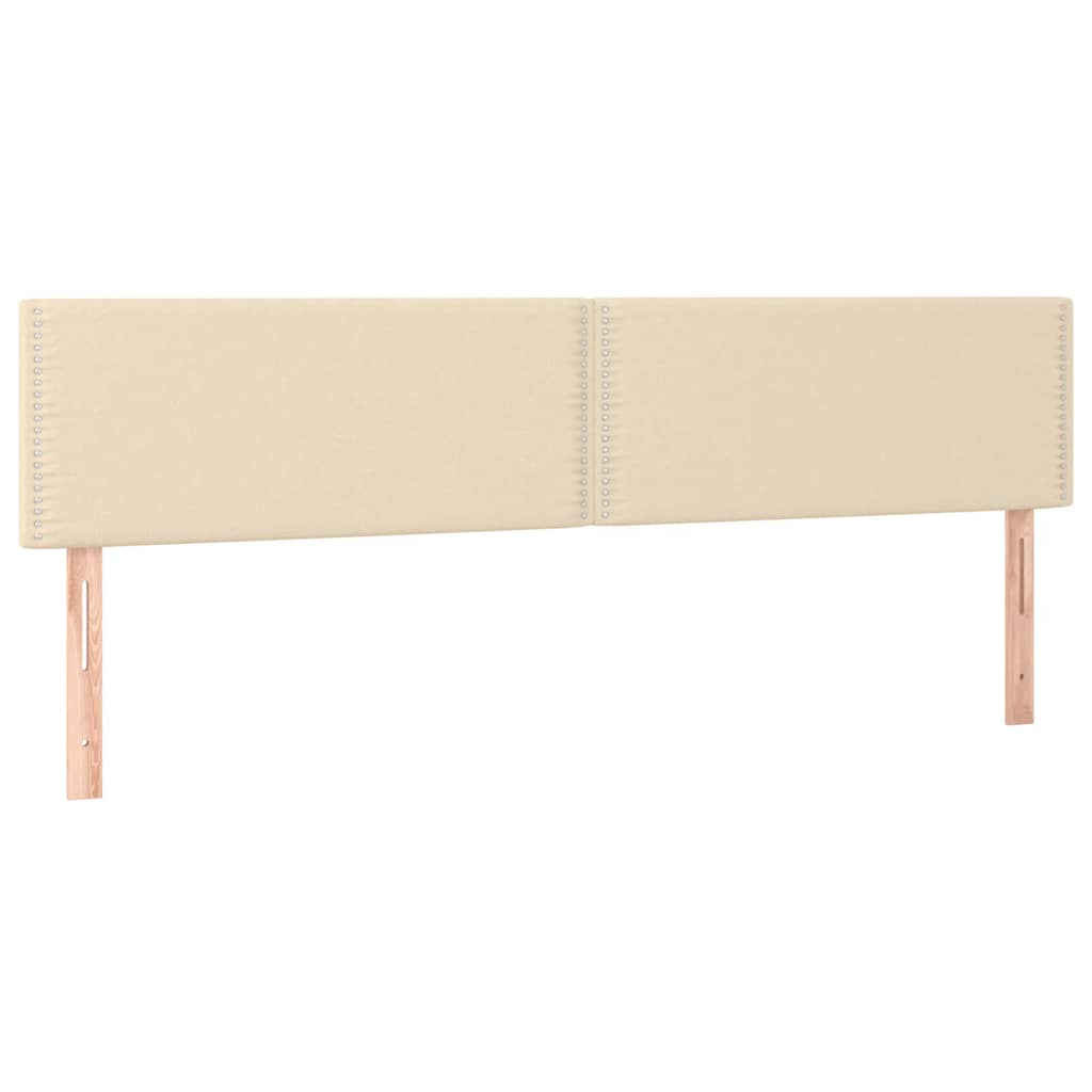 Boxspring met matras en LED stof crèmekleurig 120x190 cm