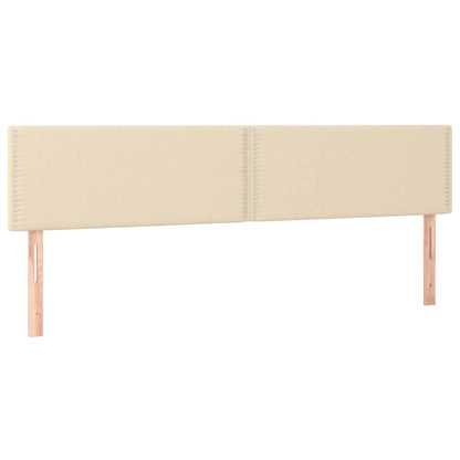 Boxspring met matras en LED stof crèmekleurig 120x190 cm
