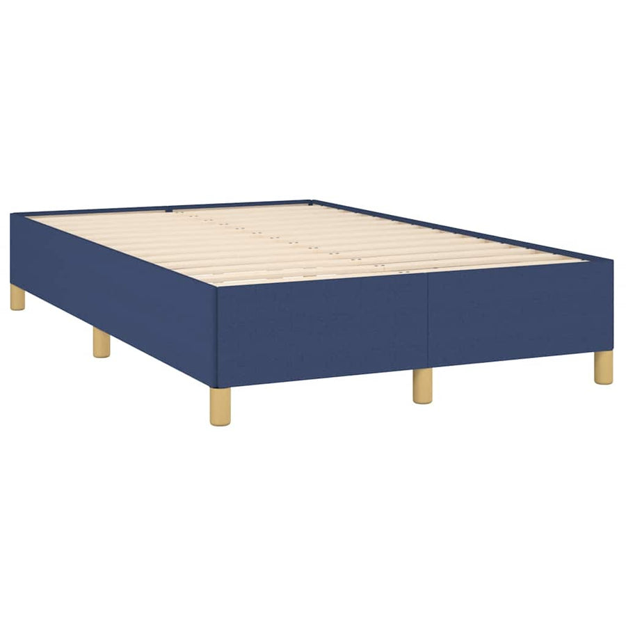 Boxspring Met Matras En Led Stof 120 x 190 cm Blauw