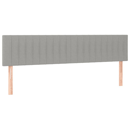 Boxspring met matras en LED stof lichtgrijs 120x190 cm 120 x 190 cm Lichtgrijs