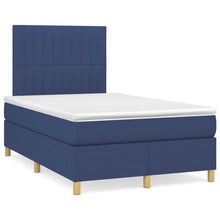 Boxspring Met Matras En Led Stof 120 x 190 cm Blauw