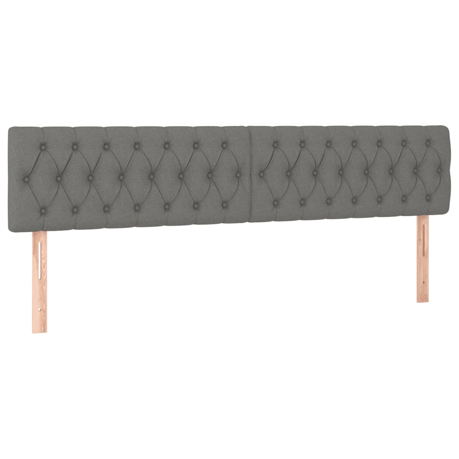 Boxspring met matras en LED stof donkergrijs 120x190 cm 120 x 190 cm Donkergrijs