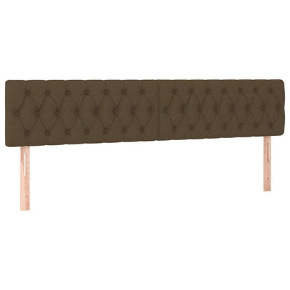 Boxspring Met Matras En Led Stof 120 x 190 cm Donkerbruin