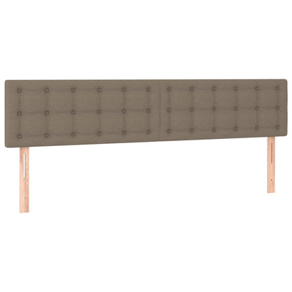 Boxspring met matras en LED stof taupe 120x190 cm