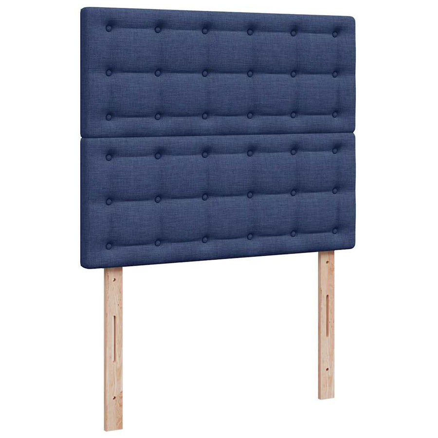 Boxspring Met Matras En Led Stof 120 x 190 cm Blauw