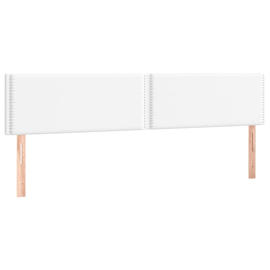 Boxspring met matras en LED kunstleer wit 120x190 cm 120 x 190 cm Wit