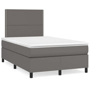 Boxspring 120x190 cm grijs met matras en LED