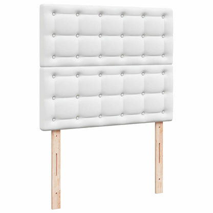 Boxspring Met Matras En Led Kunstleer 120 x 190 cm Wit