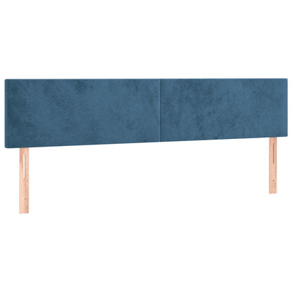 Boxspring met matras en LED fluweel donkerblauw 120x190 cm 120 x 190 cm Effen ontwerp