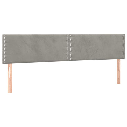 Boxspring met matras en LED fluweel lichtgrijs 120x190 cm 120 x 190 cm Lichtgrijs