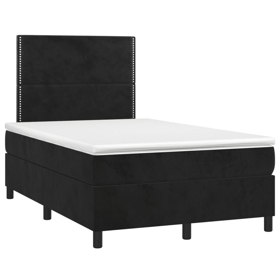 Boxspring met matras en LED fluweel zwart 120x190 cm 120 x 190 cm Zwart