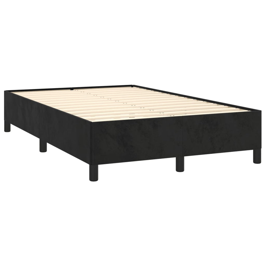 Boxspring met matras en LED fluweel zwart 120x190 cm 120 x 190 cm Zwart