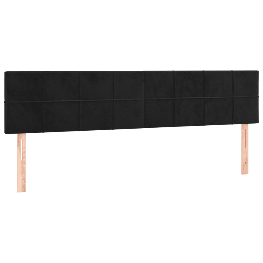 Boxspring met matras en LED fluweel zwart 120x190 cm 120 x 190 cm Zwart